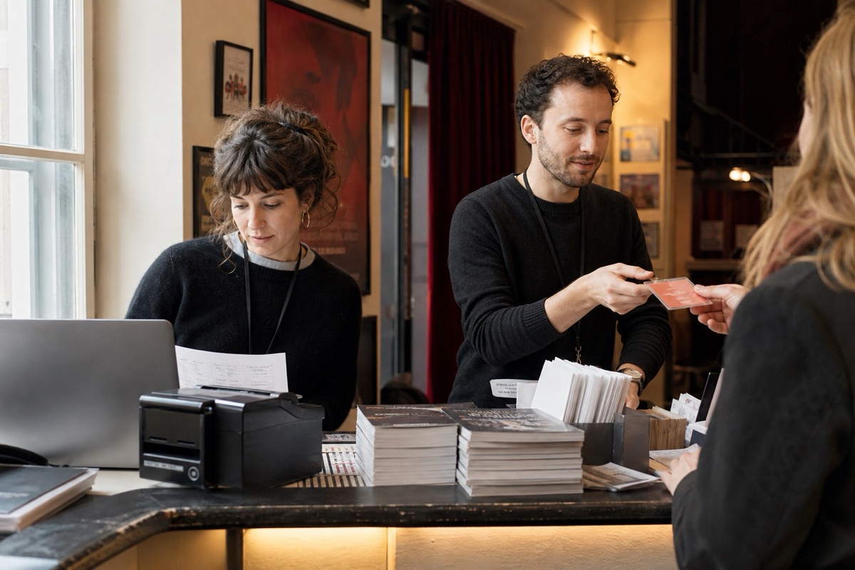 Lo staff del festival gestisce liste ospiti e pass alla biglietteria del cinema.